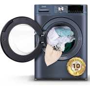 CHiQ 10kg Front Load Washing Machine - CG100-14586BSK3, AI One touch with Quick wash Function, High Speed 1400 rpm, Counter Depth and Child lock, Inverter Motor, Silver