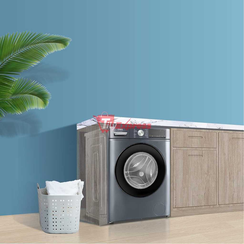 CHiQ 8kg Front Load Washing Machine - CG80-14586BSK3, AI One touch with Quick wash Function, High Speed 1400 rpm, Counter Depth and Child lock, Inverter Motor, Silver