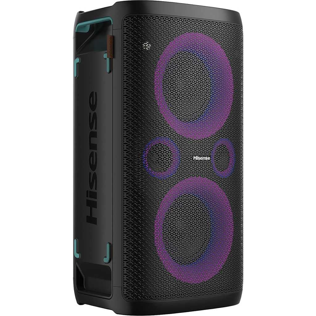 Hisense Ultimate Wireless Outdoor/Indoor Party Speaker With Subwoofer HP100, 2.0CH, 300W, IPX4 Waterproof,15 Hour Long-Lasting Battery, Bluetooth5.0, DJ And Karaoke Mode (2023 Model)