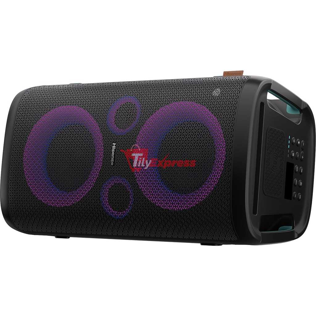 Hisense Ultimate Wireless Outdoor/Indoor Party Speaker With Subwoofer HP100, 2.0CH, 300W, IPX4 Waterproof,15 Hour Long-Lasting Battery, Bluetooth5.0, DJ And Karaoke Mode (2023 Model)