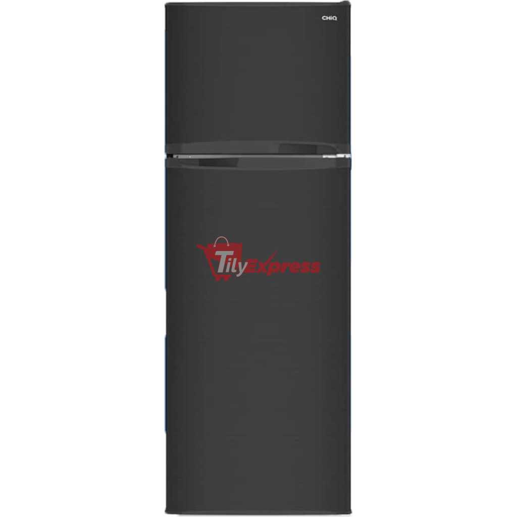 CHiQ 220L - Double Door Refrigerator Fridge - Black