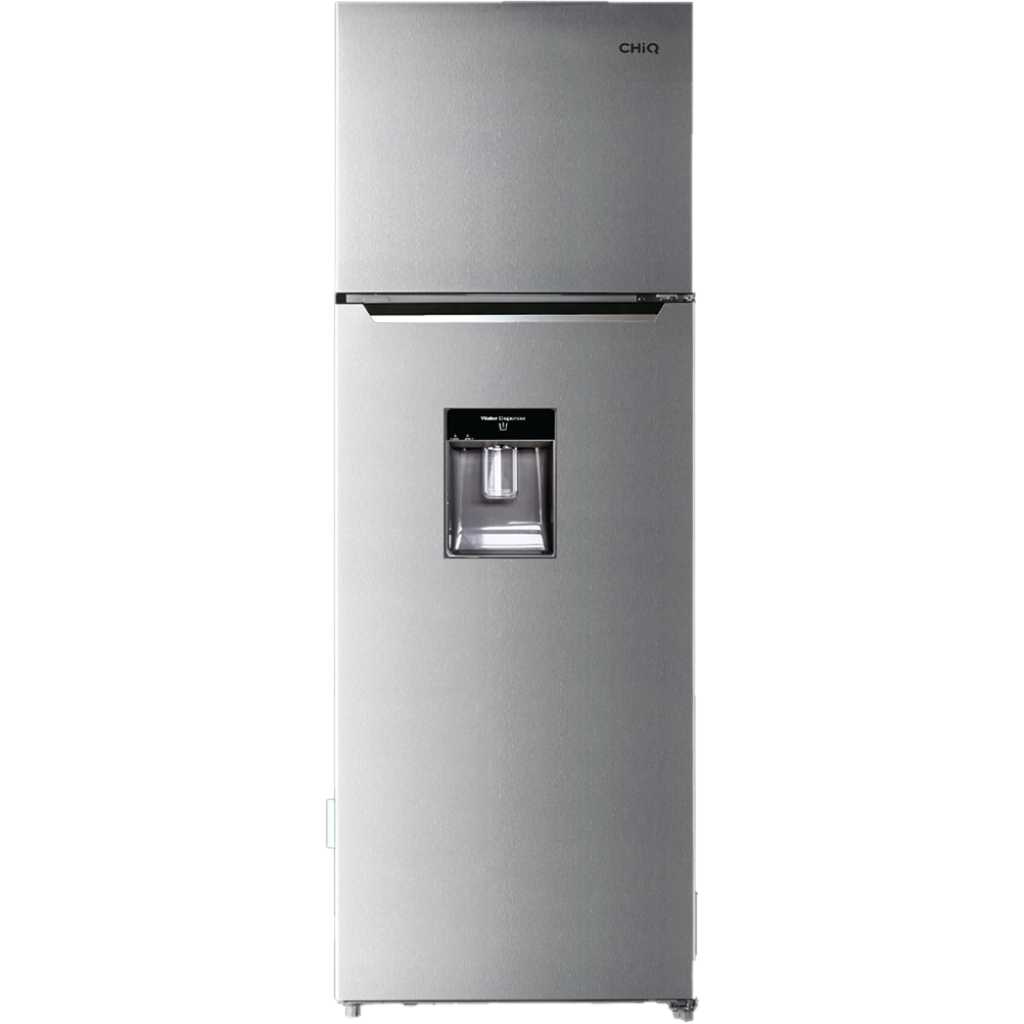 CHiQ 451-Litres Fridge CR451SD; Top Mount Freezer, Double Door Frost Free Refrigerator With Water Dispenser - Silver