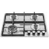 Hisense 58cm Built-In Gas Hob HHU60GAGR, 4 Gas Burners, Auto Ignition, Cast Iron Pan Supports, Gas Cooker