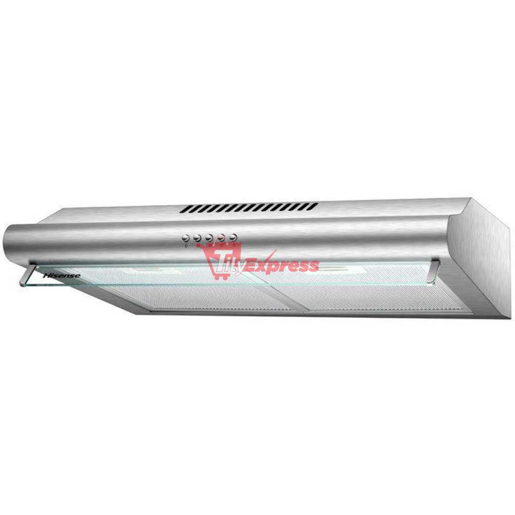 Hisense 60cm Cooker Hood HHO60PASS; Under Cabinet Kitchen Extractor Fan - Silver