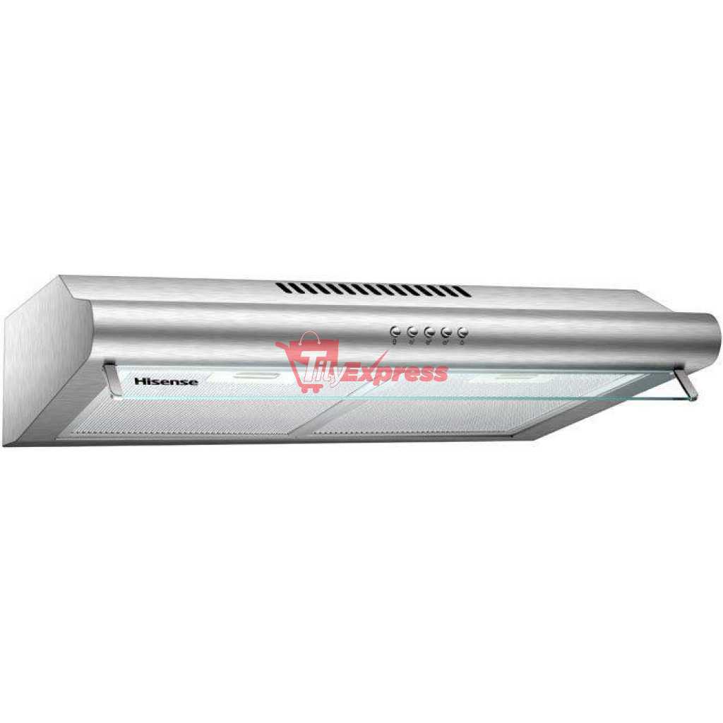 Hisense 60cm Cooker Hood HHO60PASS; Under Cabinet Kitchen Extractor Fan - Silver