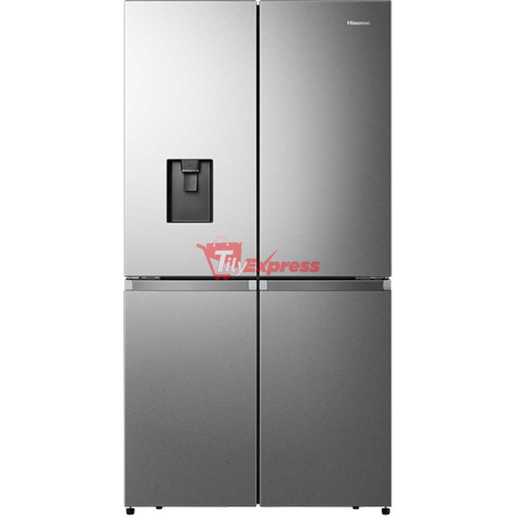 Hisense 730L French Door Fridge RQ-73WC4SW1; 4-Doors, Frost Free Refrigerator With Water Dispenser - Stainless Steel