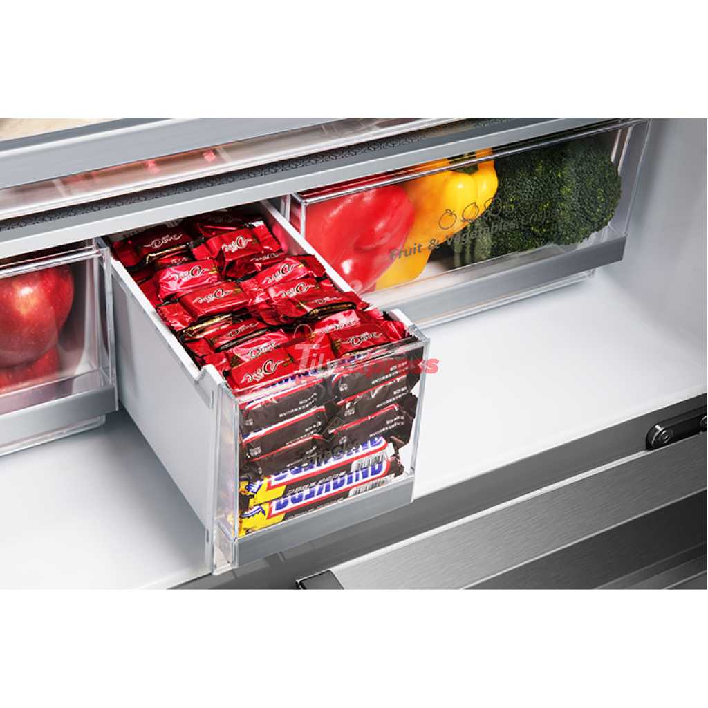 Hisense 730 - Litre French Door Fridge RQ-73WC4SW1; 4-Doors, Frost Free Refrigerator With Water Dispenser - Stainless Steel