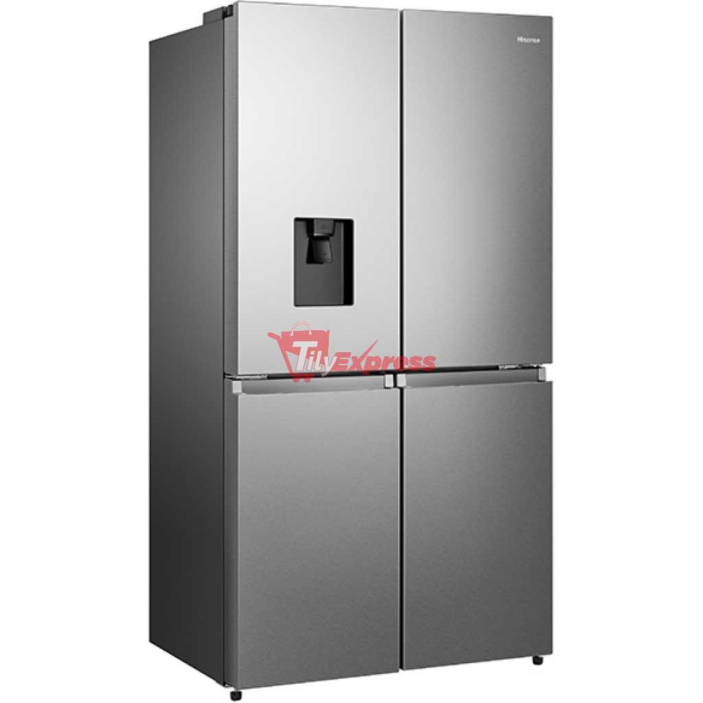 Hisense 730L French Door Fridge RQ-73WC4SW1; 4-Doors, Frost Free Refrigerator With Water Dispenser - Stainless Steel