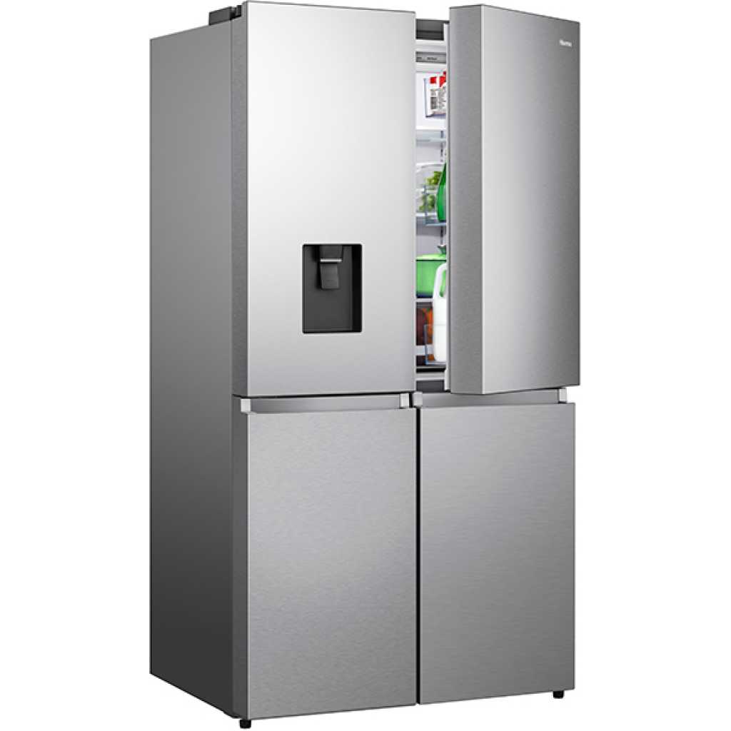 Hisense 730 - Litre French Door Fridge RQ-73WC4SW1; 4-Doors, Frost Free Refrigerator With Water Dispenser - Stainless Steel