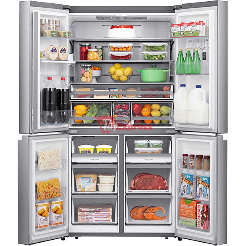Hisense 730 - Litre French Door Fridge RQ-73WC4SW1; 4-Doors, Frost Free Refrigerator With Water Dispenser - Stainless Steel