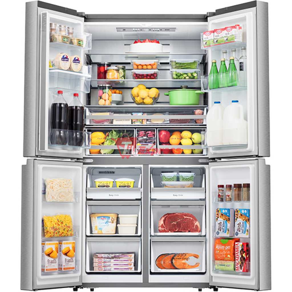 Hisense 730 - Litre French Door Fridge RQ-73WC4SW1; 4-Doors, Frost Free Refrigerator With Water Dispenser - Stainless Steel