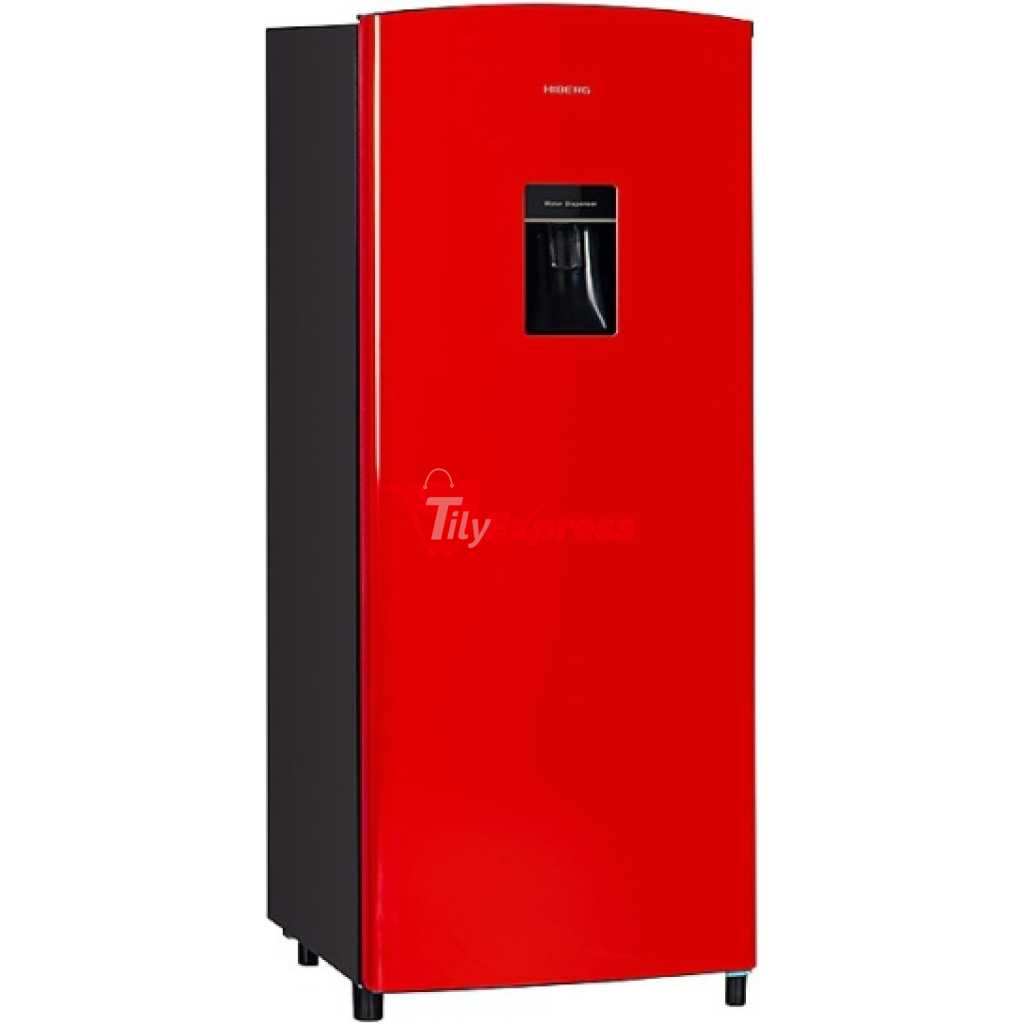 Hisense 230L Single Door Fridge RR229D4RED; Water Dispenser, Defrost Refrigerator - Red