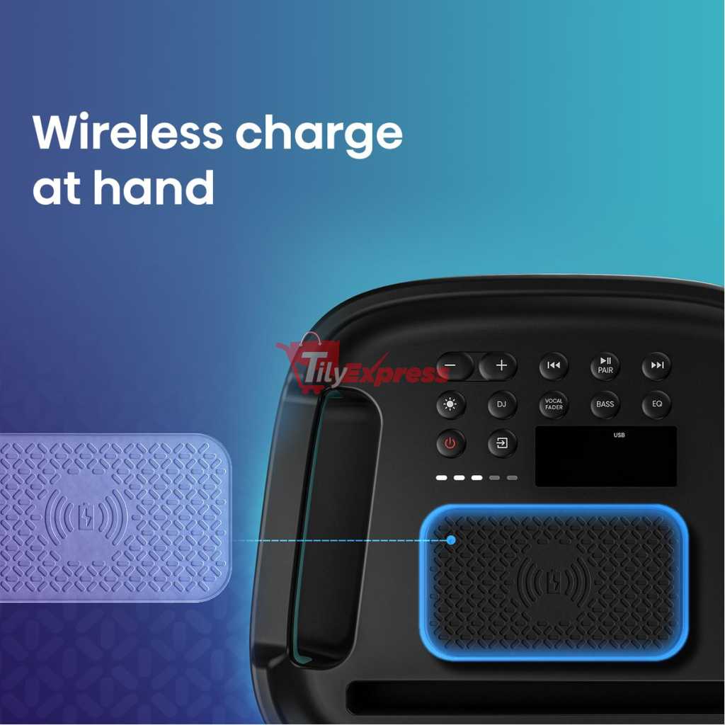 Hisense Ultimate Wireless Outdoor/Indoor Party Speaker With Subwoofer HP100, 2.0CH, 300W, IPX4 Waterproof,15 Hour Long-Lasting Battery, Bluetooth5.0, DJ And Karaoke Mode (2023 Model)