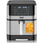 RAF 10L New Digital Touch Screen Stainless Steel Air Fryer-Black/silver