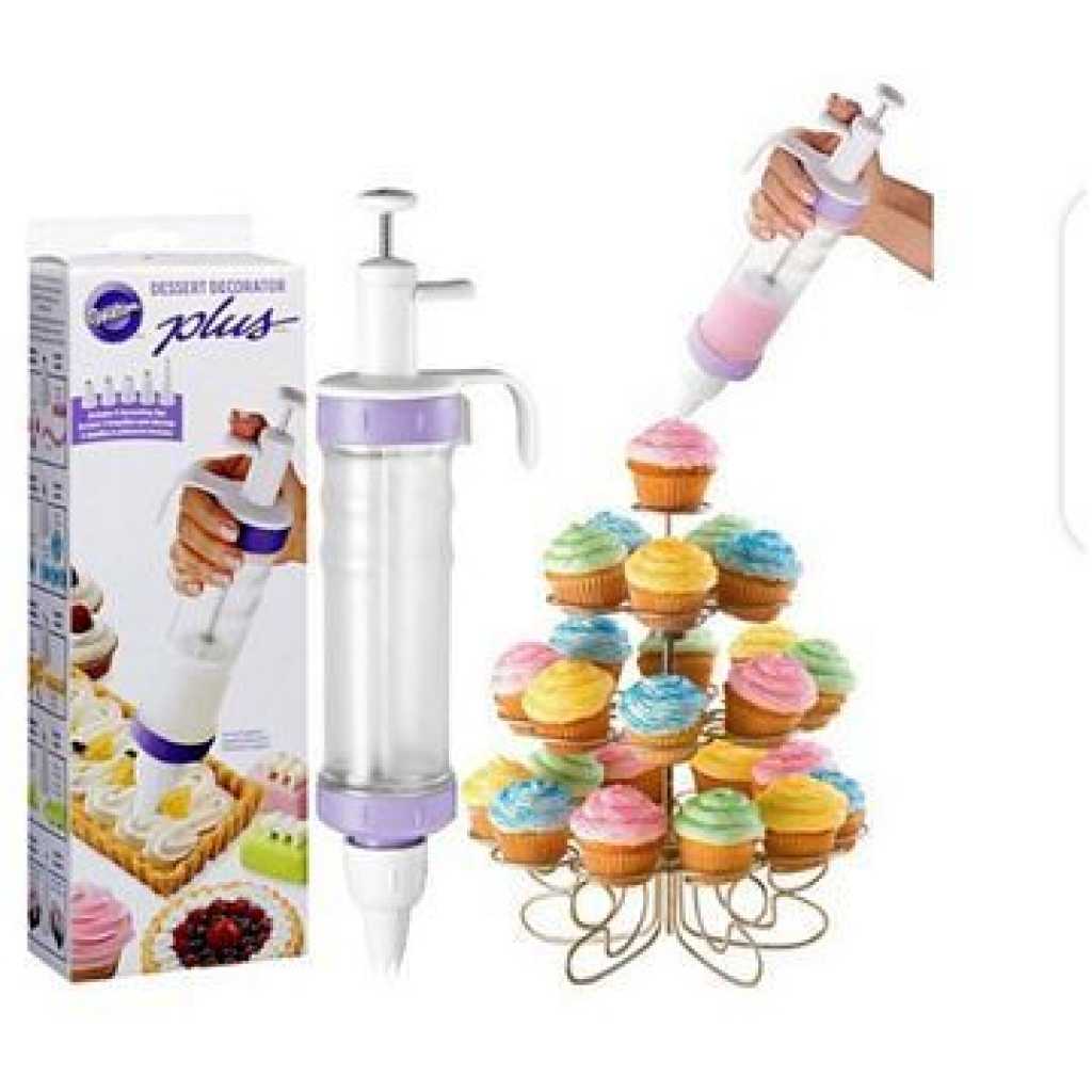 None Dessert Decorator Plus Cake Decorating/Icing Tool Set Multi Color