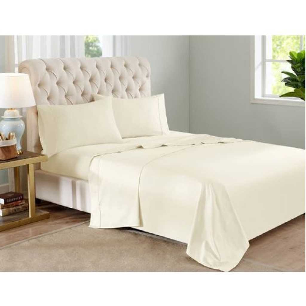 Pair Of Bedsheets With Two Pillowcases - Cream
