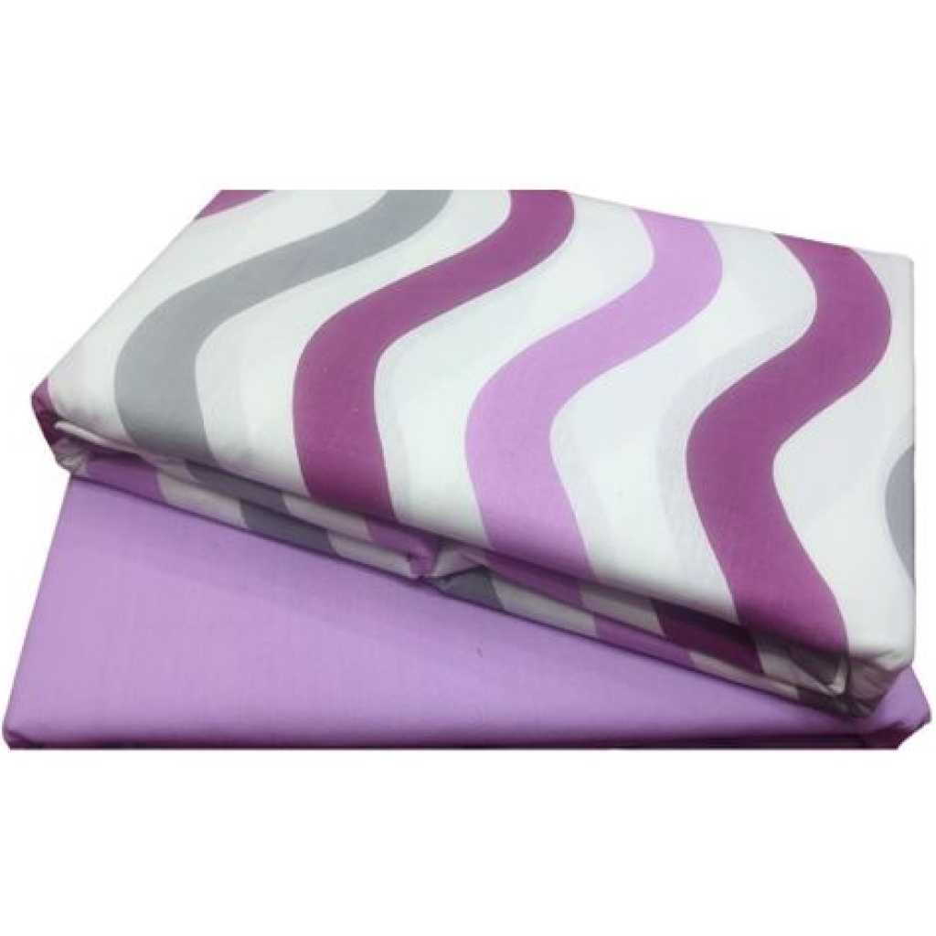 Bedsheets with 4 Pillowcases - Purple