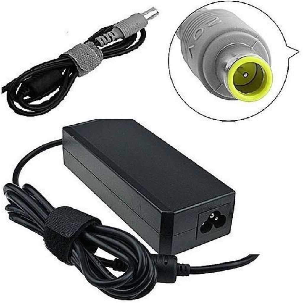 Lenovo Big Pin Laptop Charger Adapter 20V, 3.25A, 65W - Black