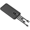 Premium Power Bank 10000mAh With 4 Multi Cables -Black, White