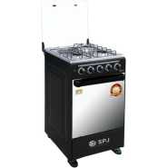 SPJ Cooker 3 Gas Burner With 1 Electric 50X50 Standing Gas Cooker, Electric Oven & Grill, Auto Ignition - Black