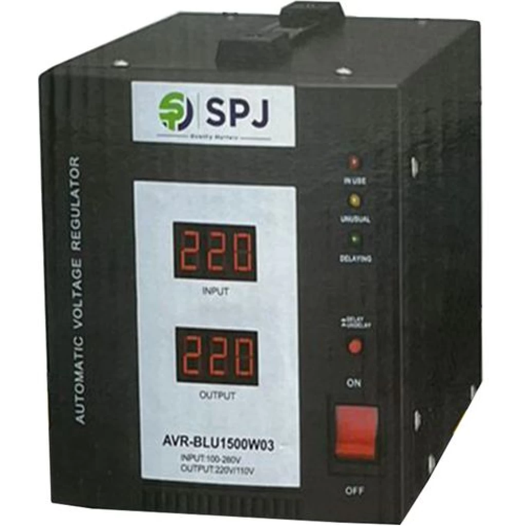 SPJ AVR-BLU5000W06 Automatic Voltage Regulator 5000W - Black - TilyExpress  Uganda