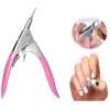 Trimmer Manicure Tools Acrylic Nail Clippers Cutter Fake False Nail Clippers Edge Cutter- Pink