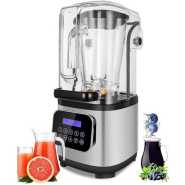 High speed Sound Proof Blender With Cover Mixer Fruit Juicer Silent Commercial Digital display Programmed Blender Ice Crusher