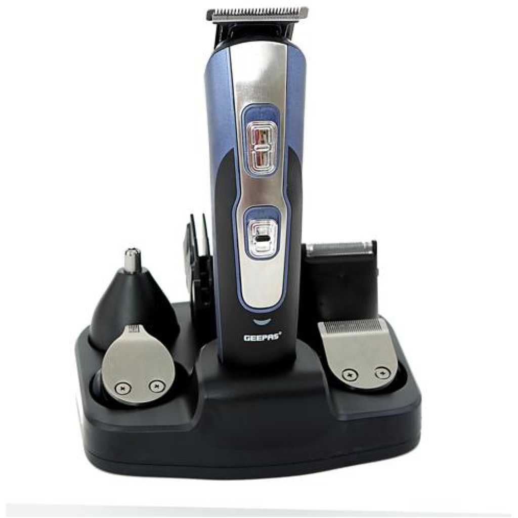 Geepas Electric Shaver, Rechargeable 11 In 1 Grooming Kit GTR8724, Hair Clipper