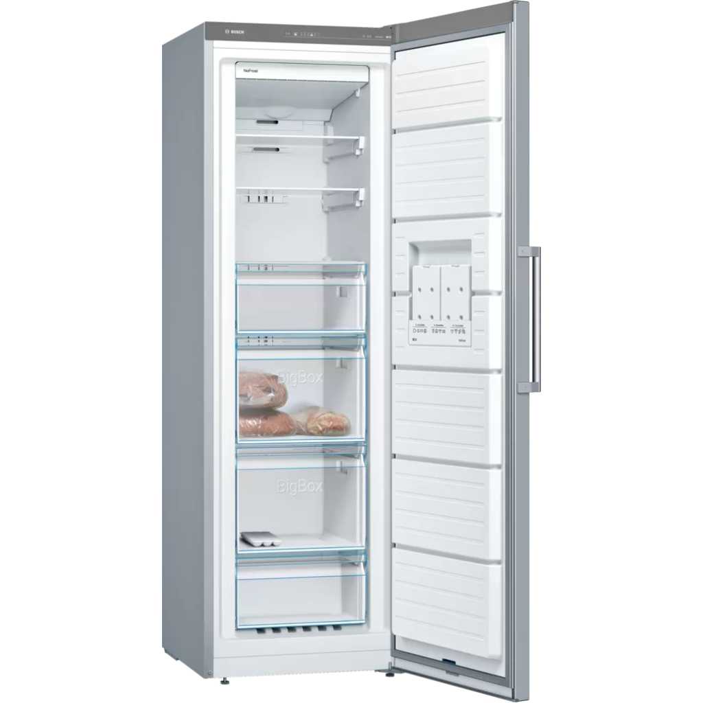 Bosch 242 Liters Free standing Upright Freezer, 186*60cm, Inox | GSN36VL3PG, Serie 4 - Stainless Steel