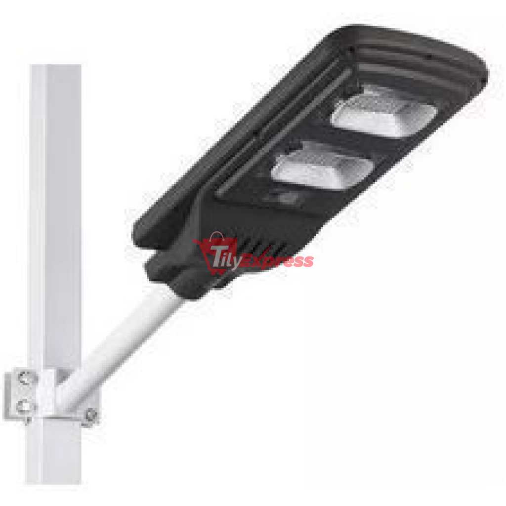 60W Outdoor IP65 Intergrated Solar Street Light With Remote - Black