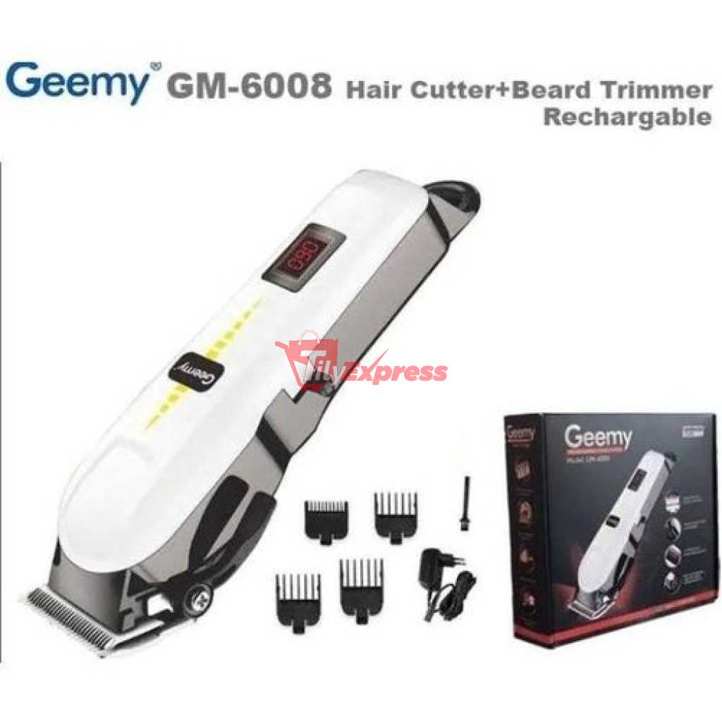 Gemmy Rechargeable Cordless Shaving Machine With Battery Indicator - White