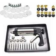 Cookie Press And Cake Decorating Set - Silver