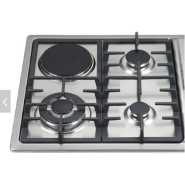 SPJ Cooker 3 Gas Burner With 1 Electric 50X50 Standing Gas Cooker, Electric Oven & Grill, Auto Ignition - Black