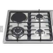 SPJ Cooker 3 Gas Burner With 1 Electric 50X50 Standing Gas Cooker, Electric Oven & Grill, Auto Ignition - Black