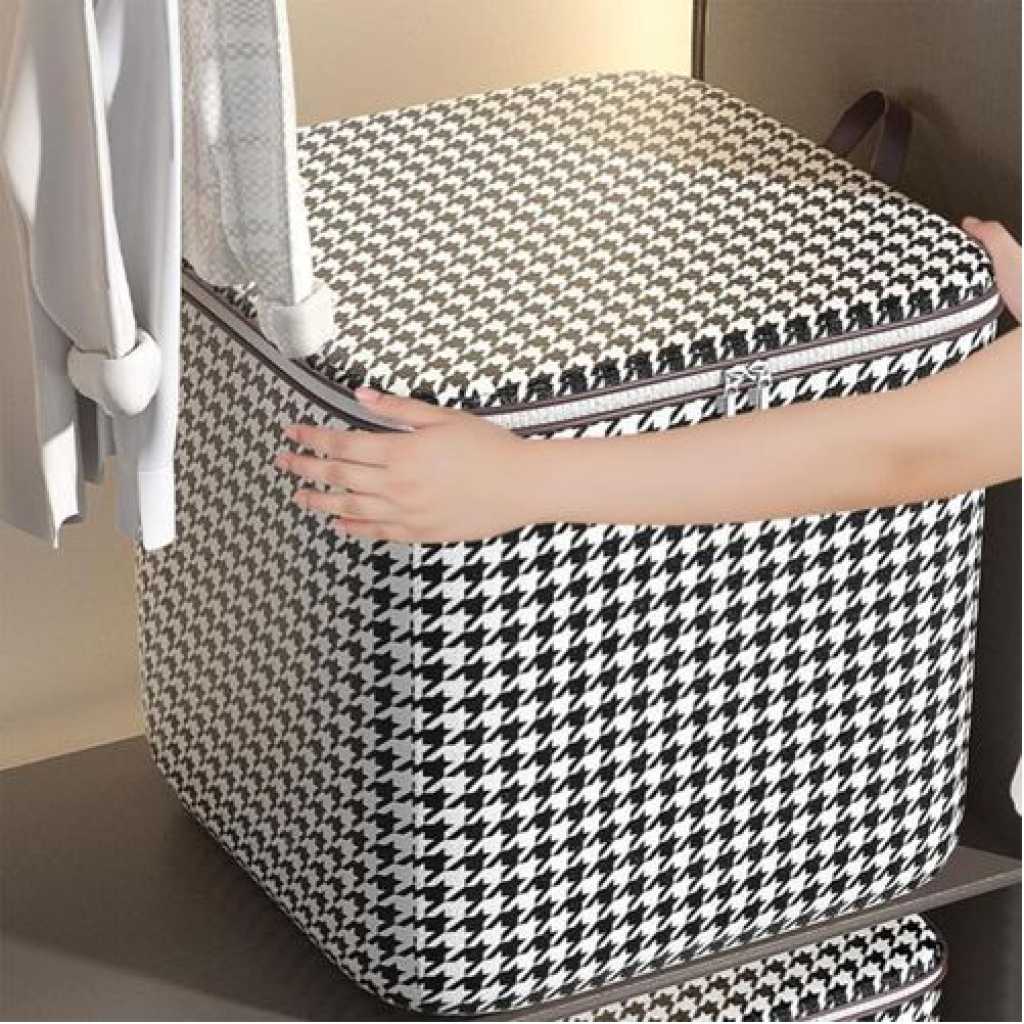 100L 140L 180L 3Pieces Of Clothes Storage Box Wardrobe Foldable Closet Sorting Portable Storage Bag Winter Cup Storage Box, Double Zipper Sturdy Space Saving For Bedsheets Pillows Blankets Quilt Seasonal Clothing -Multicolor