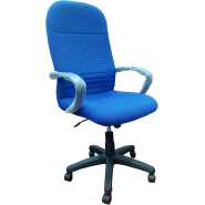 Genuine High Back Office Chair Fabric-Blue Home Office Desk Chairs TilyExpress