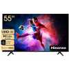 Hisense (55 Inch) 4K UHD Smart TV, with Dolby Vision HDR, DTS Virtual X, Youtube, Netflix, Disney +, Freeview Play and Alexa Built-in, Bluetooth and WiFi (2022 NEW), Black
