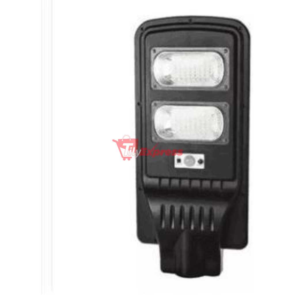 60W Outdoor IP65 Intergrated Solar Street Light With Remote - Black