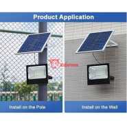 Solar Security Light 60 Watts Floodlight – Black Solar Panels TilyExpress