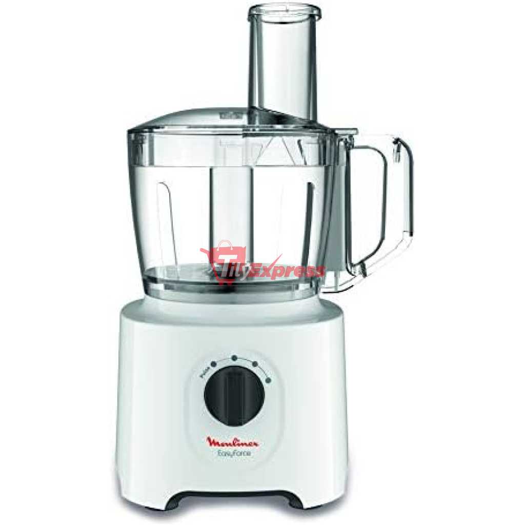 Moulinex Food Processor, Easy Force 800 Watts, 6 Attachments, +25 different functions, 1.8 Liter and 2.4Liter Bowl capacity, FP247127