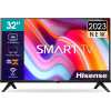 Hisense 32 Inch Smart VIDAA TV Frameless Flat Screen Smart TV, 32A4K (2023), HD, Bazeless Design - Black