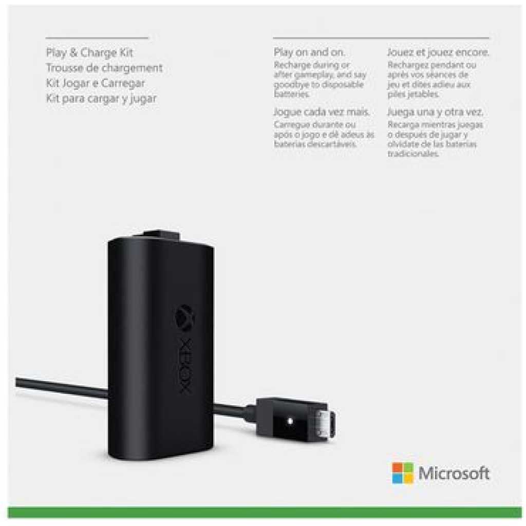 Microsoft Official Xbox One Play and Charge Kit (Xbox One) - Black