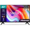 Hisense 40 Inch Smart VIDAA TV Frameless Flat Screen Smart TV, 40A4K (2023), HD, Bazeless Design - Black