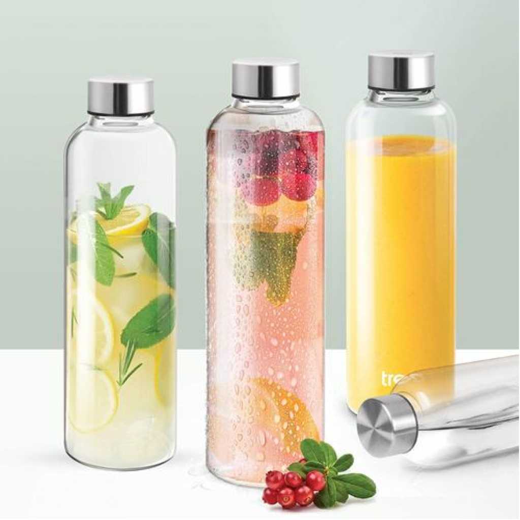 0.75L Bon Appetit Borosilicate Glass Milk Juice Water Bottle Refrigretor Jug- Clear