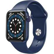 HW22 Pro Max - Smart Watch Series 7, Bluetooth Call Waterproof with Silicone Band and Full Touch Screen, 45MM, Blue