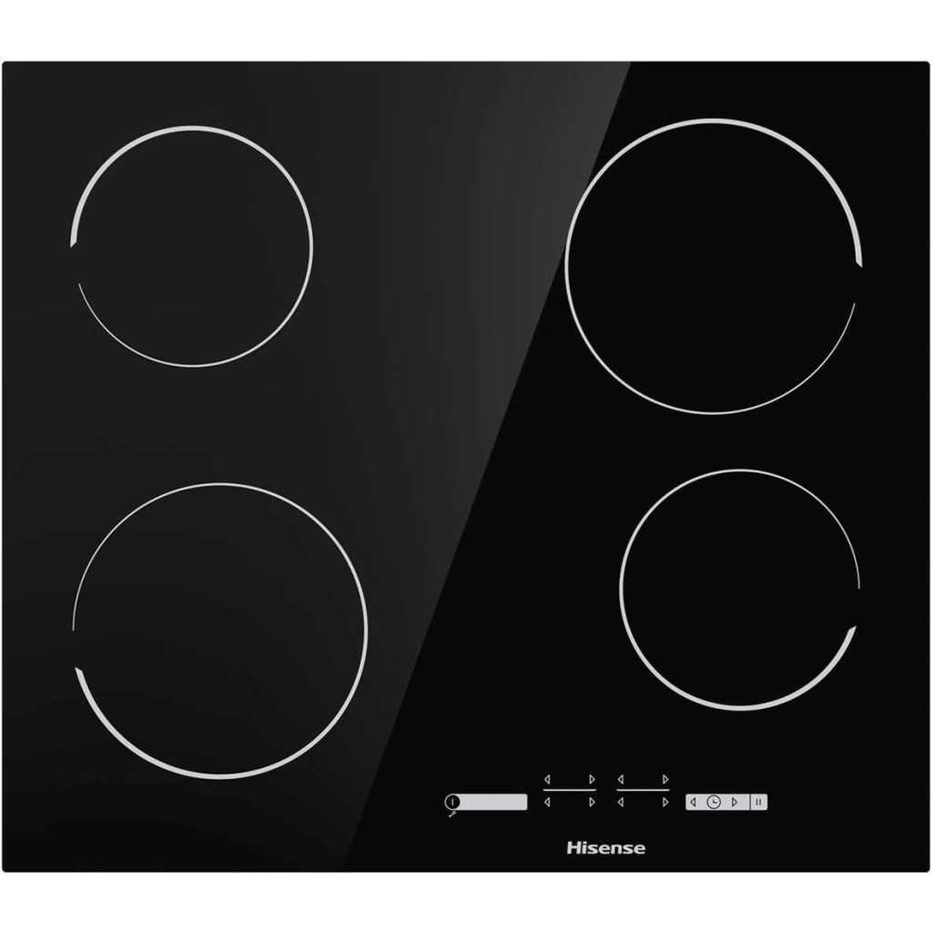 Hisense 60cm Built-in Ceramic Hob With Touch Control, E6431C Electric Cooker - Black