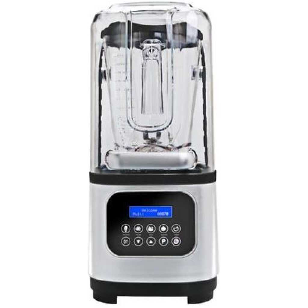 High speed Sound Proof Blender With Cover Mixer Fruit Juicer Silent Commercial Digital display Programmed Blender Ice Crusher