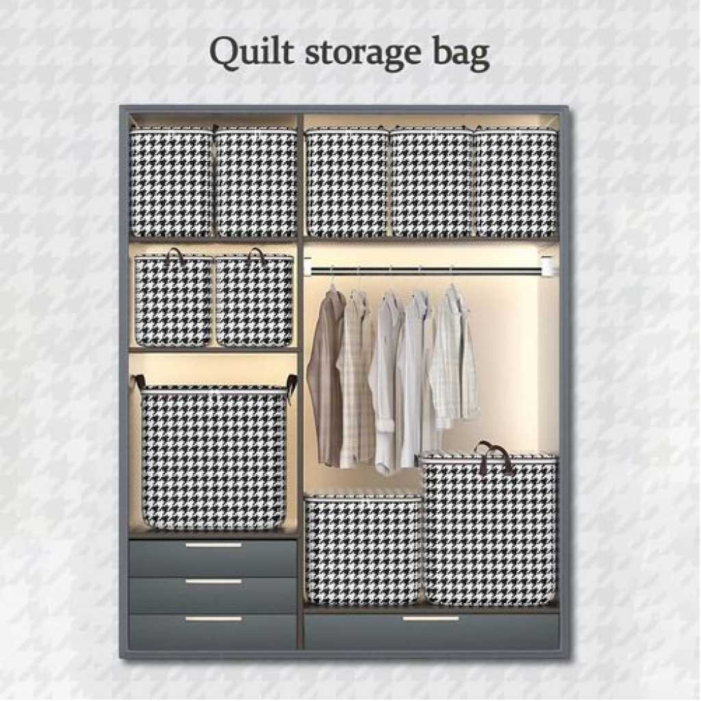 100L 140L 180L 3Pieces Of Clothes Storage Box Wardrobe Foldable Closet Sorting Portable Storage Bag Winter Cup Storage Box, Double Zipper Sturdy Space Saving For Bedsheets Pillows Blankets Quilt Seasonal Clothing -Multicolor