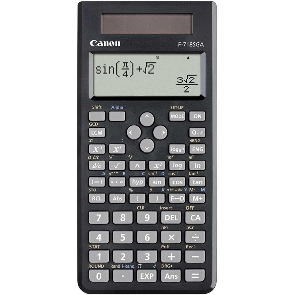 Canon F-718SGA Scientific Green Antibacterial Calculator (264 Functions and Features) - Black