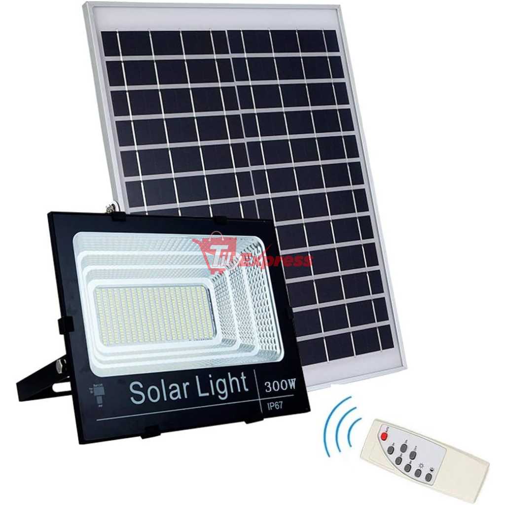 Solar 300W Solar Light Motion Sensor LED Flood Lights Outdoor Security Light with Remote IP65 Waterproof for Garden, Yard Large Size